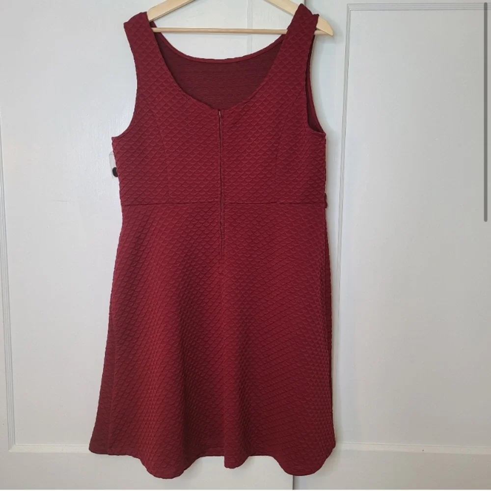 Modcloth Wine Textured Mini Dress - Picture 3 of 4